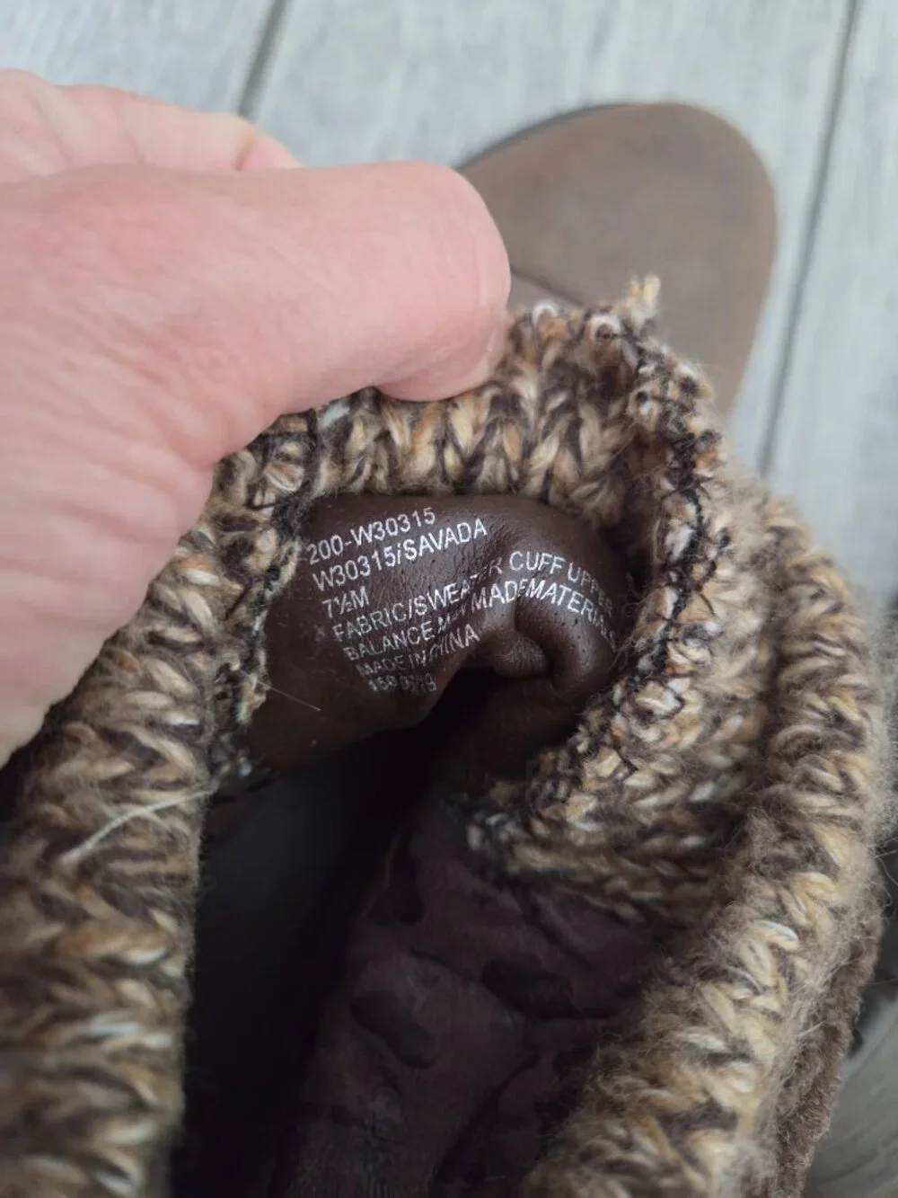 White Mountain Savada Boots Sweater Knit Lace-Up Ankle Brown Women's Size 7.5